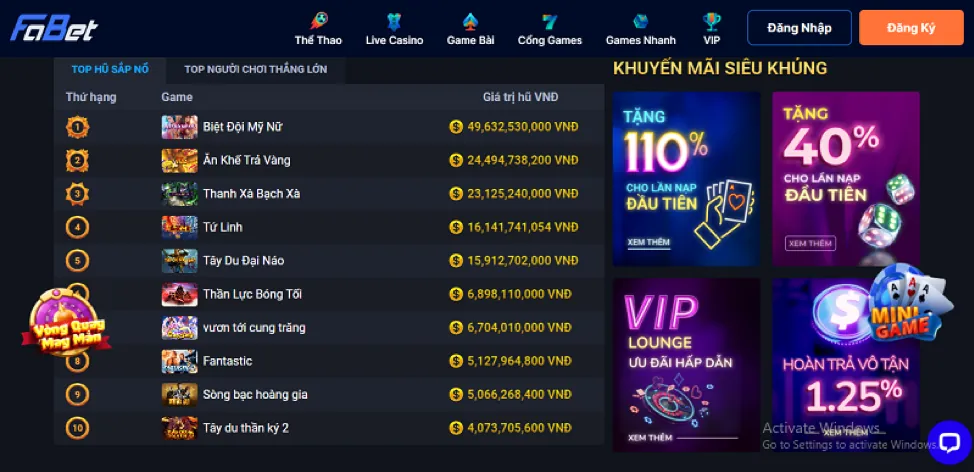 Thưởng chào mừng choangclub code